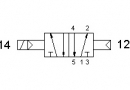 Solenoid valve 521 CE, 5/2, 1/8"