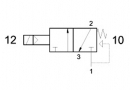 Solenoid valve 324 ME, 3/2, 1/2"