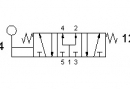 Solenoid valve 5213P ML90, 5/3, 1/8"