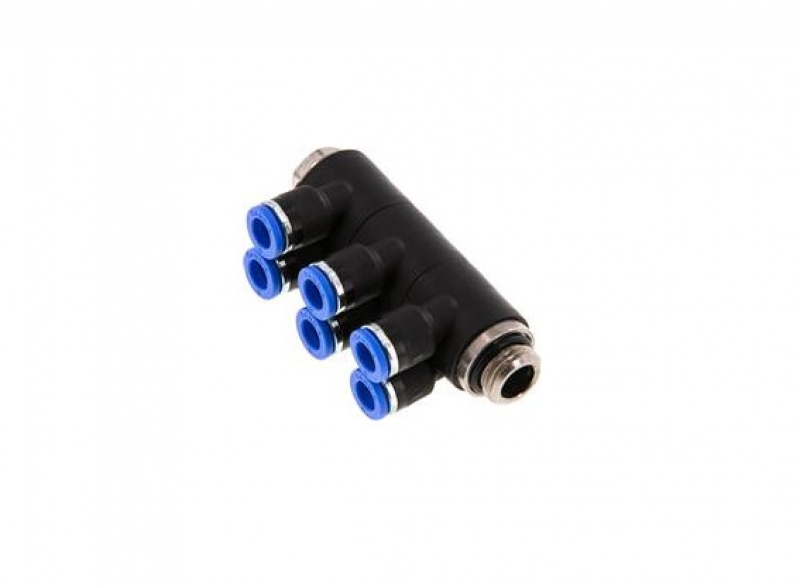 Distributor 1/8" - 6 mm, 6 outlets