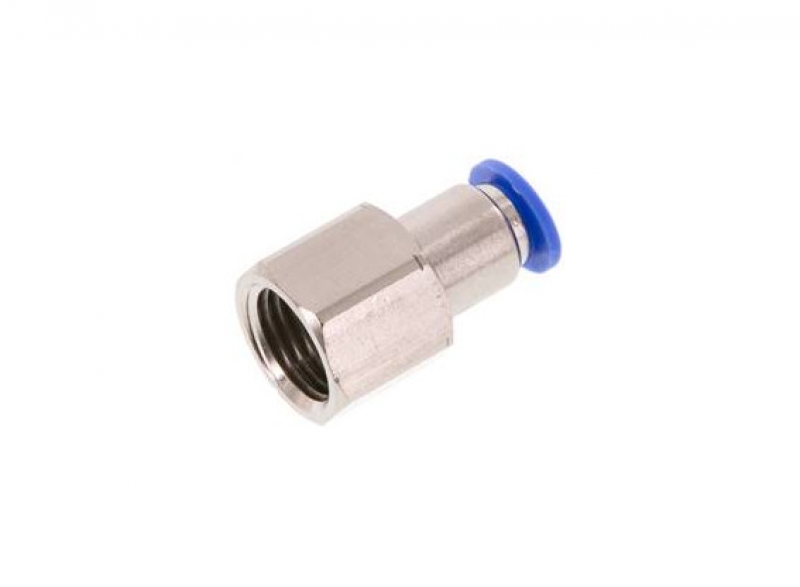 Straight fitting 1/4" - 6 mm, female thread