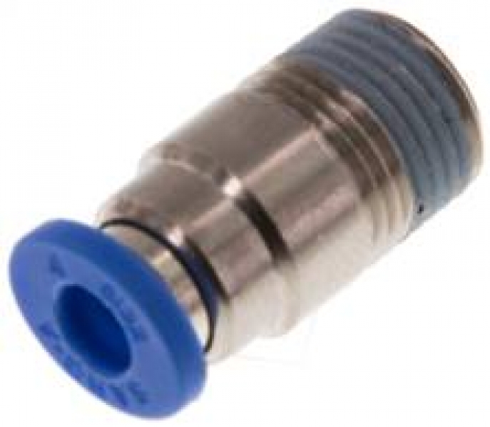 Straight fitting M5 - 4 mm, round body