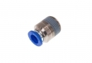Straight fitting 3/8"-10 mm, round body