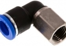 Elbow fitting, female thread 1/4"- 10mm