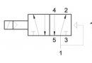 Разпределител 522 EFP, 5/2, 1/4"