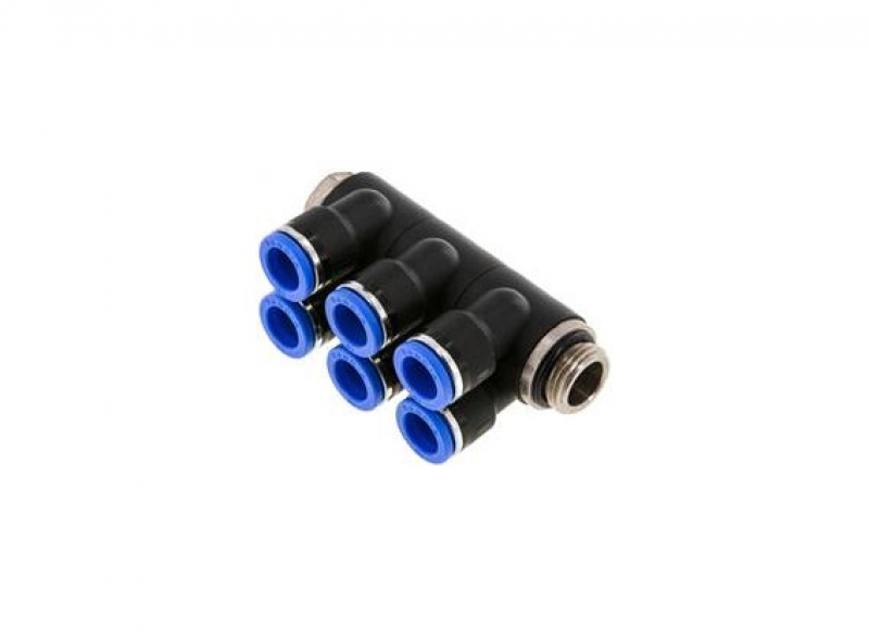 Distributor 3/8" - 10 mm, 6 outlets