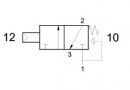 Solenoid valve  321 MC, 3/2, 1/8"