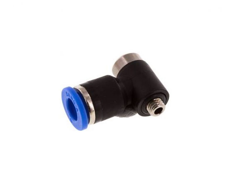 Elbow fitting  with internal hexagon M5 - 6mm