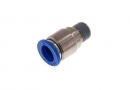 Straight fitting 1/4" - 12 mm, round body