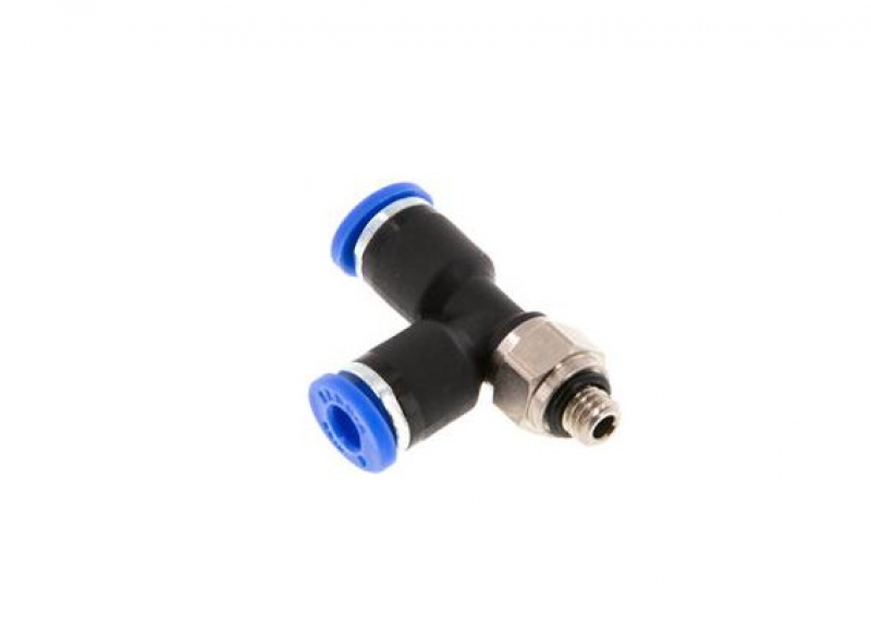 T Push-in Fitting  M5    -    6mm, side thread