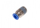 Straight fitting 1/4" - 6 mm, round body