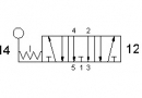 Разпределител 5213A LL90, 5/3, 1/8"