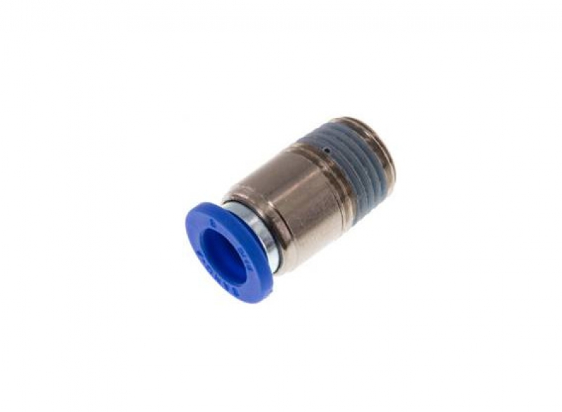 Straight fitting 1/4" - 8 mm, round body