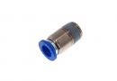 Straight fitting 1/4" - 8 mm, round body