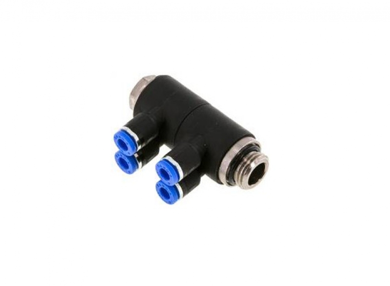 Distributor 1/4" - 4 mm, 4 outlets