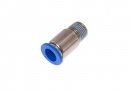 Straight fitting 1/4" - 10 mm, round body