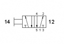 Solenoid valve 521 TT, 5/2, 1/8"