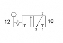 Solenoid valve 321 LL90, 3/2, 1/8"