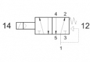 Разпределител 524 ME, 5/2, 1/2"