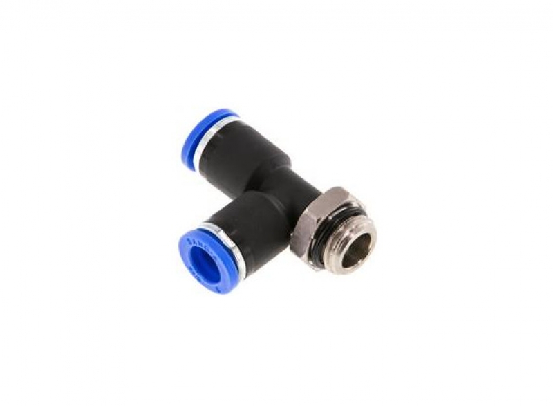 T Push-in Fitting 1/4'' - 8mm, side thread