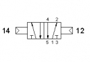 Solenoid valve  521 CC, 5/2, 1/8"