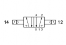 Разпределител 521 EE, 5/2, 1/8"