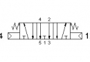 Solenoid valve  5243A CC, 5/3, 1/2"