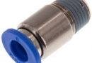 Straight fitting M5 - 6 mm, round body