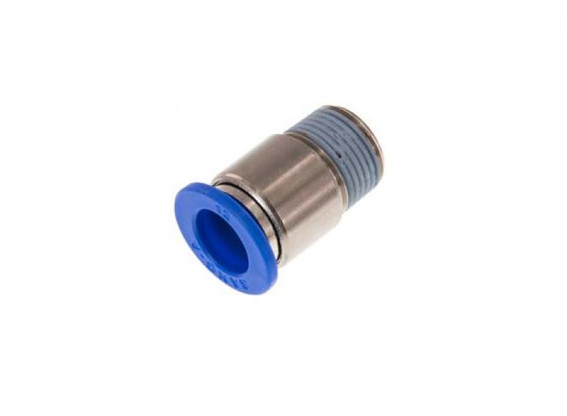 Straight fitting 3/8" - 12 mm, round body